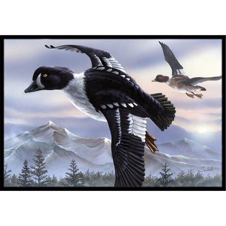 Carolines Treasures Goldeneye Ducks Flying Indoor and Outdoor Mat- 18 x 27 in. PTW2055MAT